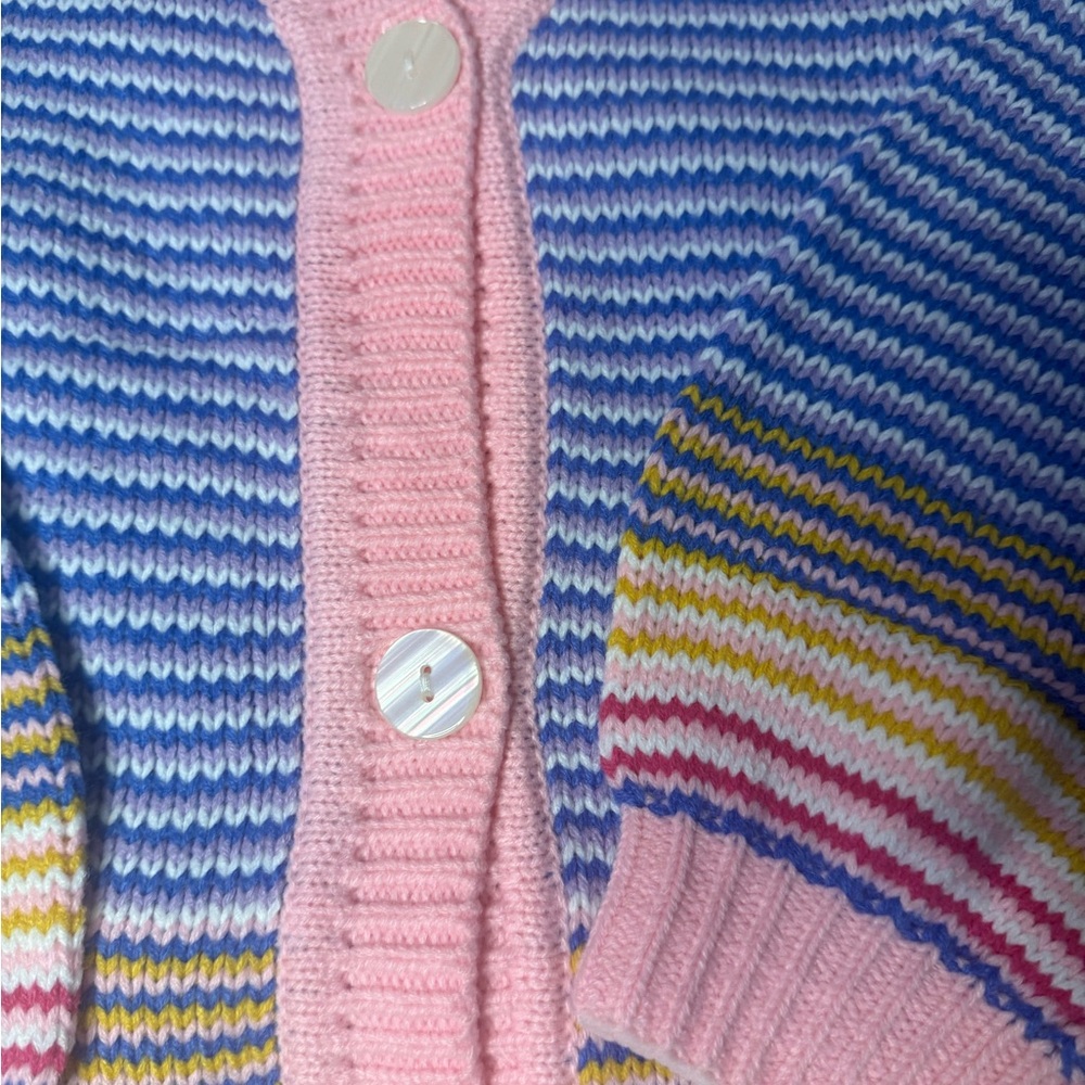 PINK‎ Victoria's Secret Pastel Striped Cardigan size S fits oversized. Casual - Picture 4 of 9